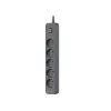 Power Line+ 5m Graphite overspanningsbeveiliging stekkerdoos (5 stopcontacten)