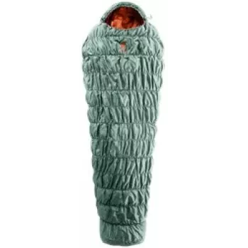 Slaapzak DEUTER Exosphere +4° EL salie-paprika, lichte, compacte slaapzak voor dames met linkse rits