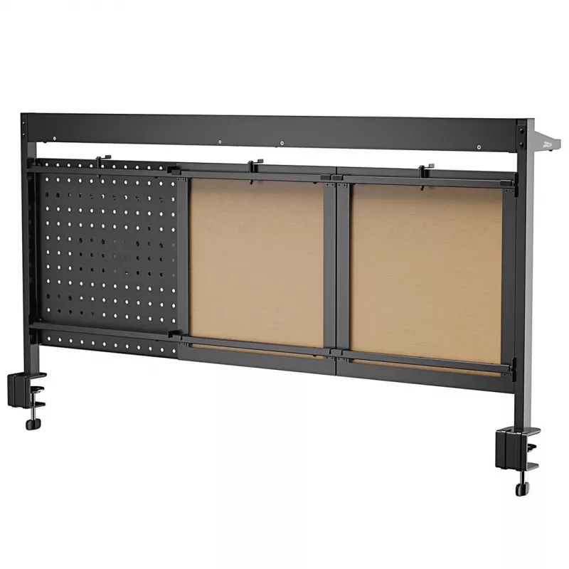 Ergo Office ER-300 B bureauscheidingswand / organizer, 1295 x 242 x 726 mm, staal, max. belasting 10 kg, zwart