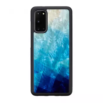 Hoes iKins voor Samsung Galaxy S20 — blue lake zwarte finish