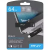 PNY Elite-X USB-stick 64 GB USB Type-C 3.2 Gen 1 (3.1 Gen 1) zwart (P-FDI64GELTXC-GE)