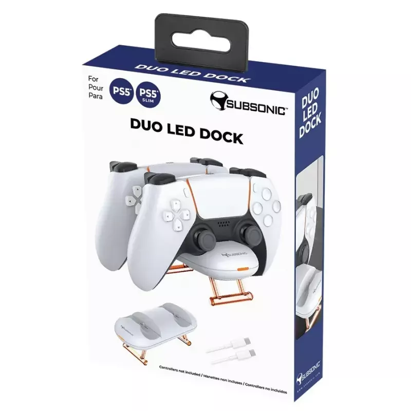 Oplaadstation SUBSONIC SA5632 voor PS5 dubbel opladen met LED-indicatoren