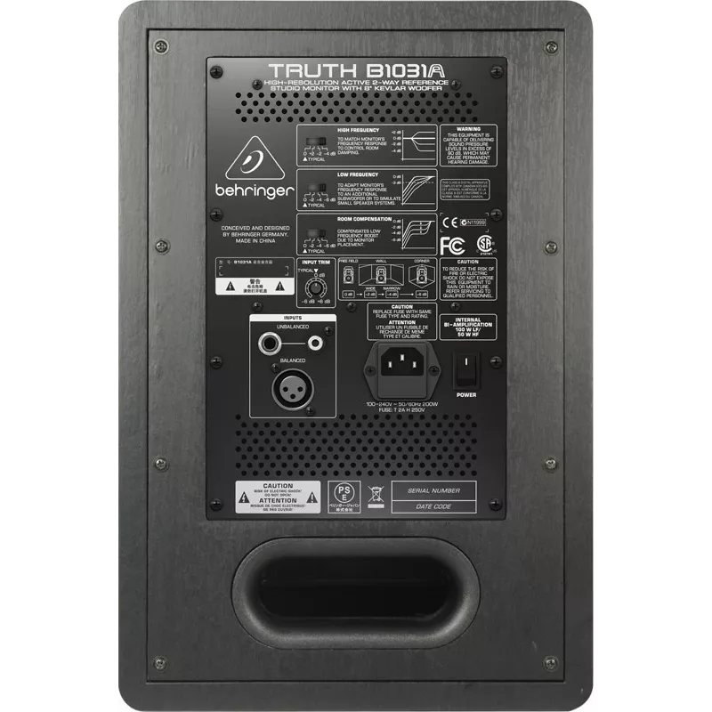 Behringer Truth B1031A 2-weg zilver, geel bedraad 100 W