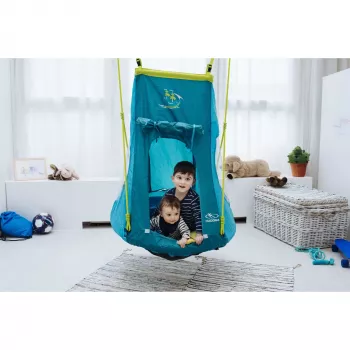 Nestschommel met tent Pirate 90 (turquoise)