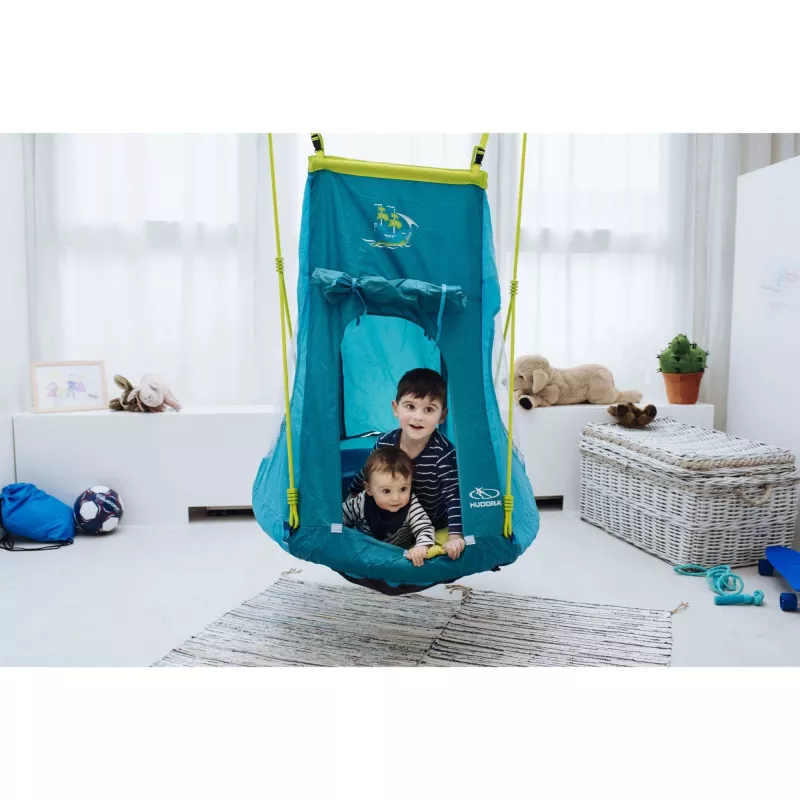 Nestschommel met tent Pirate 90 (turquoise)