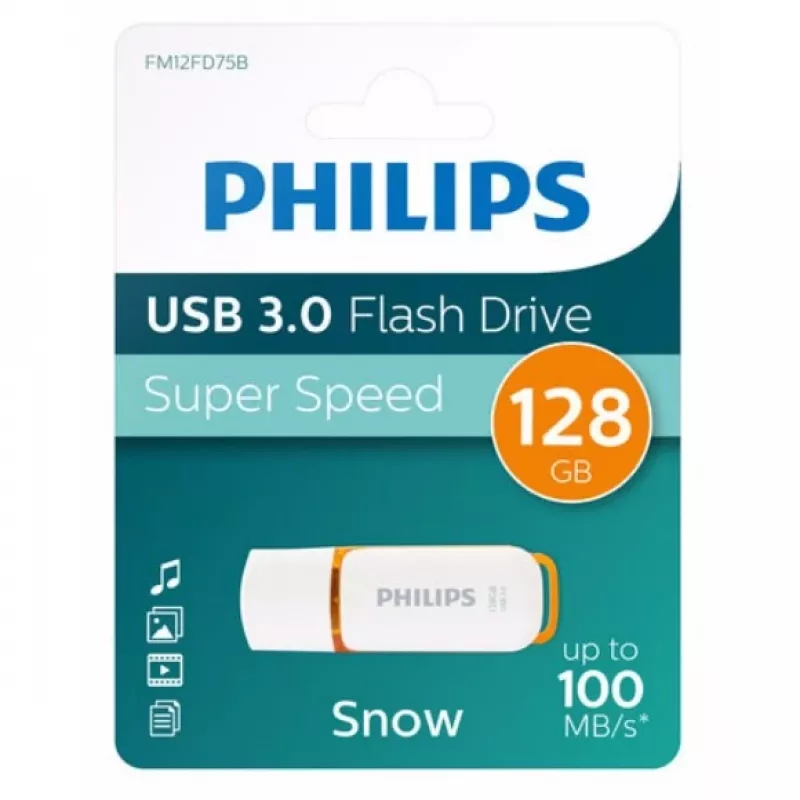 Philips FM12FD75B/00 USB-stick 128 GB USB Type-A 3.2 Gen 1 (3.1 Gen 1) oranje, wit