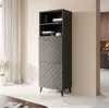 Opbergkast cama meble ABETO 60×40×176,5 cm grafiet/glanzend grafiet