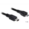 USB-kabel DeLOCK 83177 1 m Micro-USB B Mini-USB B zwart