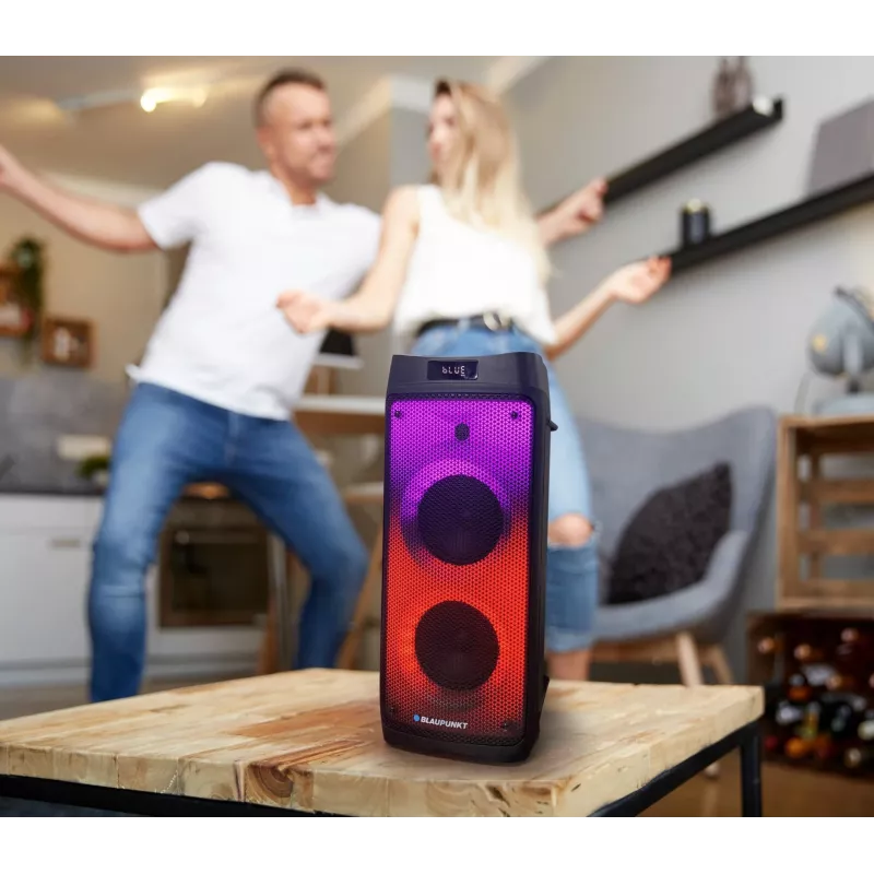 Systeem audio PLL FM USB/SD/BT 2x karaoke FULL LED PartyBox