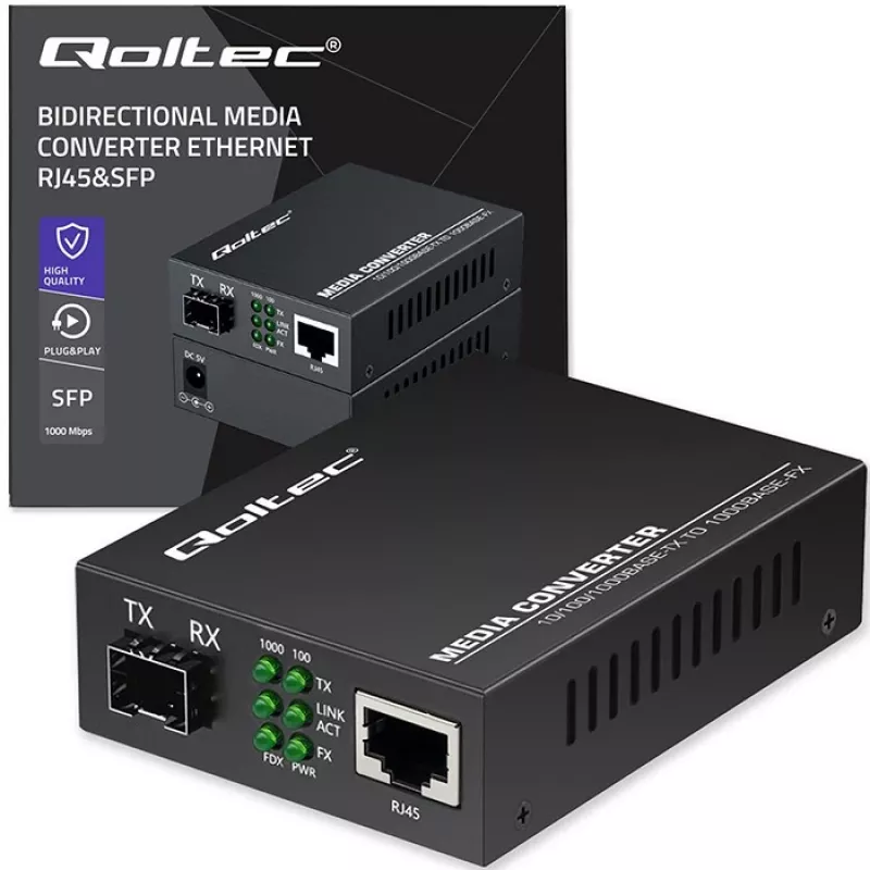 Mediaconverter SWITCH Ethernet 1x RJ45 1x SFP