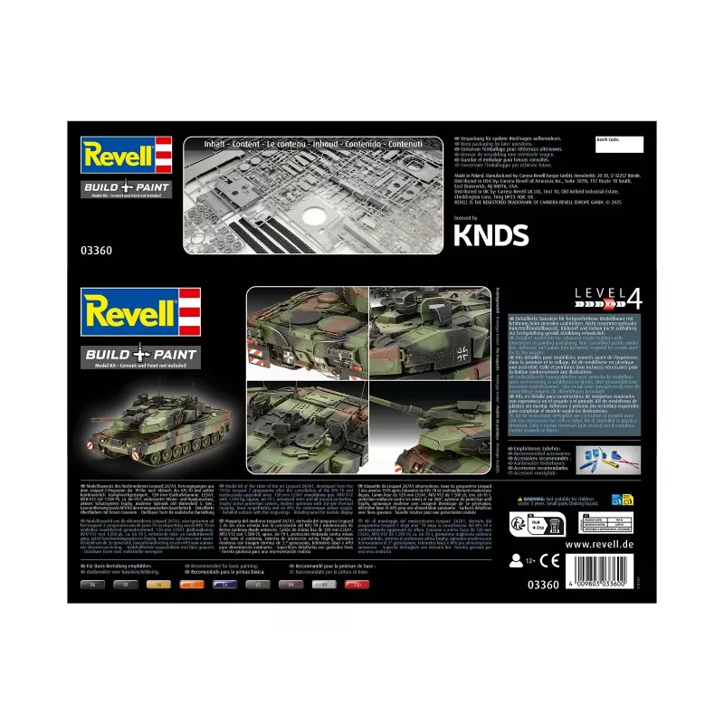 Kunststof model REVELL Leopard 2A7A1 militaire tankbouwpakket (schaal niet aangegeven)