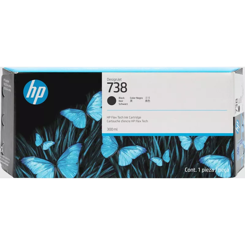 HP 738 300-ml zwart DesignJet inktcartridge