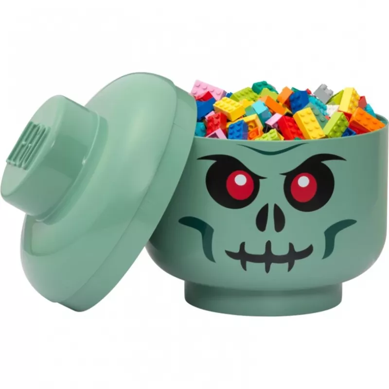 LEGO Storage Head Skeleton, opbergbox zwart/rood, groot