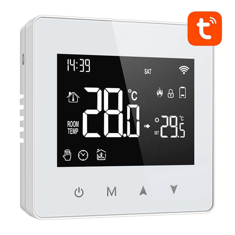 Slimme thermostaat Avatto ZWT198 ZigBee TUYA – ZigBee-verbonden ruimtethermostaat, model ZWT198