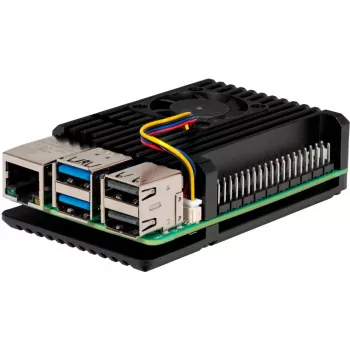 Joy-IT Armor Case BLOCK ACTIVE SBC-behuizing geschikt voor ontwikkelborden Raspberry Pi (RB-AlucaseP5-07FAN)