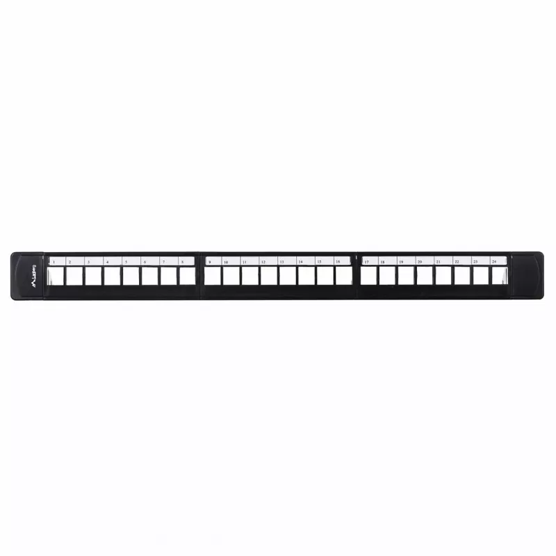 Patchpanel 1U LANBERG PPKS-1124-B, 24 poorten, 1U, ABS, zwart, 482,6×44,5×154 mm