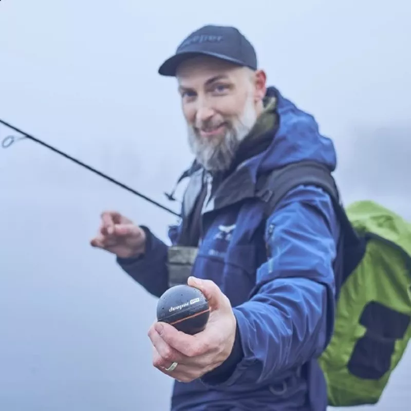Deeper Smart Sonar PRO+ 2 uitwerpbare fishfinder, 100/240/675 kHz, 100 m diepte, wifi, GPS, tot 9 uur, zwart