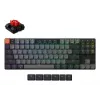 Mechanisch toetsenbord Keychron K1X-B1, 80% (87 toetsen), USB + Bluetooth, QWERTY Engels, grijs, RGB-achtergrondverlichting