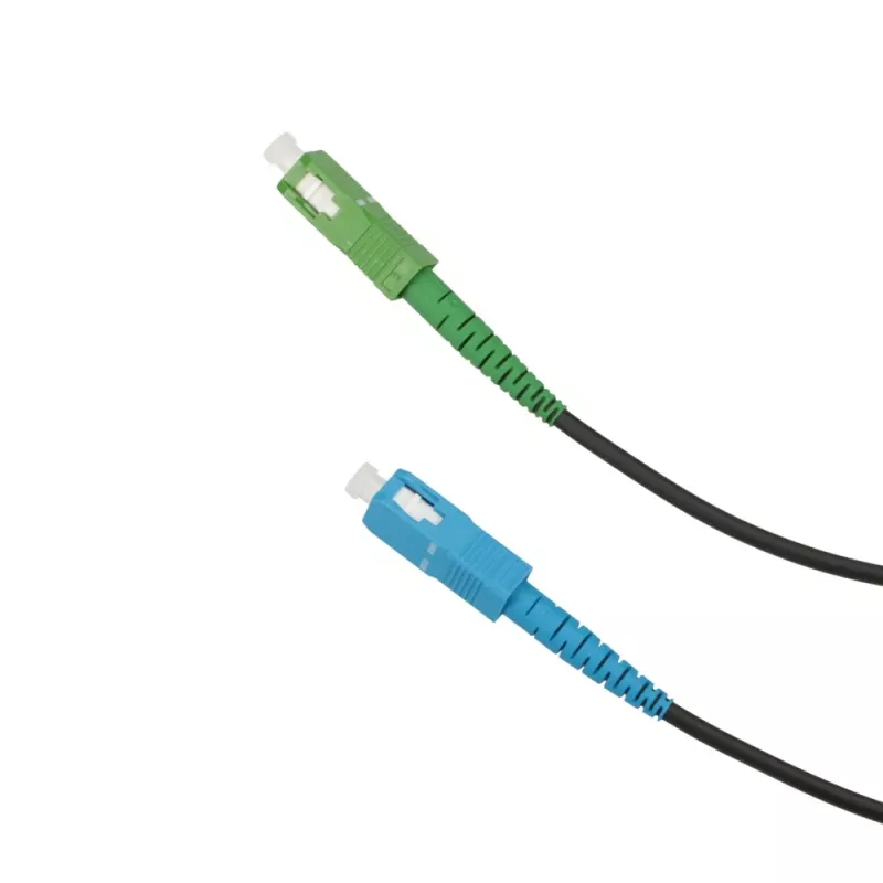 Glasvezel-patchkabel Extralink SC/APC–SC/UPC ronde drop SM G.657.A2 40 m FTTH, simplex, zwart