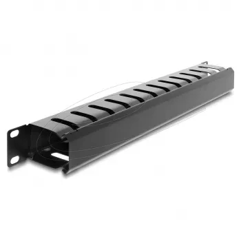 Delock 67628 19" kabelmanagementpaneel met borstel, 1U, zwart