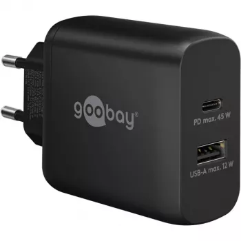 Goobay 65411 oplader voor mobiele apparaten hoofdtelefoon - smartphone - tablet zwart AC snelladen binnen (65411)