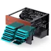 Jonsbo N4 microtower behuizing zwart robuust staal compacte PC-behuizing