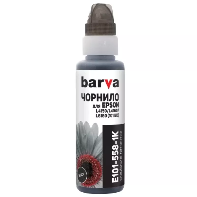 Compatible Barva Epson 101 BK (C13T03V14A) (E101-558-1K) inktnavulfles, zwart