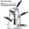 Pannenset Russell Hobbs RH01179EU, 5-delig, blauw