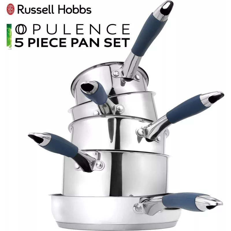 Pannenset Russell Hobbs RH01179EU, 5-delig, blauw