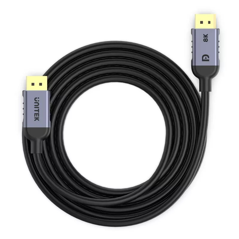 UNITEK C1628GY01-3M DisplayPort-kabel zwart, grijs