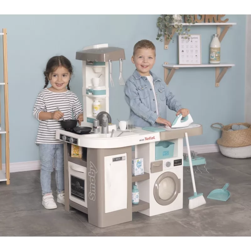 Smoby 311050 speelkeuken met wasruimte en accessoires