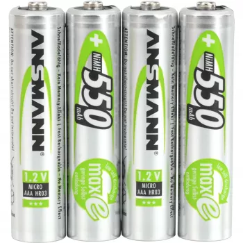 Batterij Ansmann blister 4 X accu AAA 550 mAh