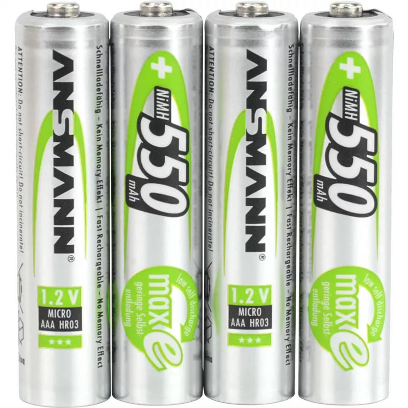 Batterij Ansmann blister 4 X accu AAA 550 mAh