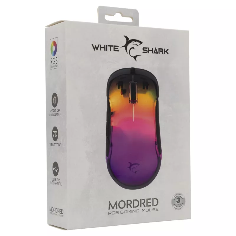 Muis White Shark GM-5017 Mordred zwart USB