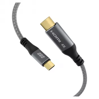 EFB Elektronik USB-C-naar-HDMI-kabel 4K30Hz grijs - kabel - digitaal/data (USB-HDMI-00001)