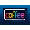 Neon LED-lichtreclame ActiveJet AJE-NEON COFFEE, veelkleurig, USB 5V, opbouwmontage, AS-kunststof frame