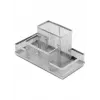 Etui Forpus, zilver, leeg, 4, geperforeerd metaal 1005-013