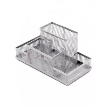 Etui Forpus, zilver, leeg, 4, geperforeerd metaal 1005-013