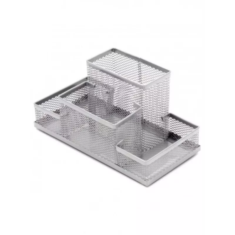 Etui Forpus, zilver, leeg, 4, geperforeerd metaal 1005-013
