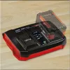 Einhell Power-X-Twincharger 3 A acculader voor binnen zwart - rood (4512069)