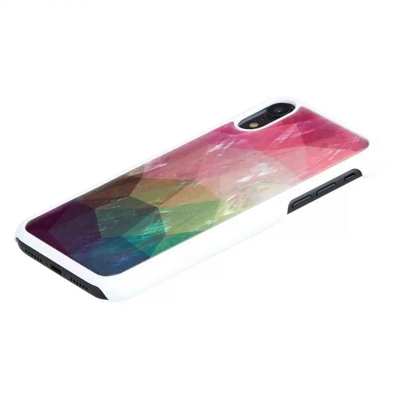 Telefoonhoesje iKins voor iPhone XR – waterbloemen-design, wit