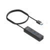 UNITEK Y-3089V01 interface-hub USB 3.2 Gen 1 (3.1 Gen 1) Type-A 5000 Mbit/s zwart