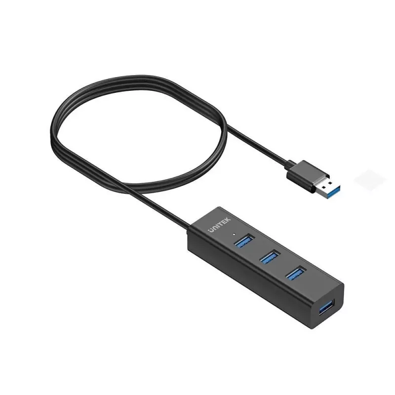 UNITEK Y-3089V01 interface-hub USB 3.2 Gen 1 (3.1 Gen 1) Type-A 5000 Mbit/s zwart