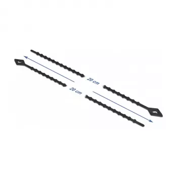 Parallel-kabelbinder DeLOCK beaded kabel tie L 200 x B 2,4 mm zwart 100 stuks