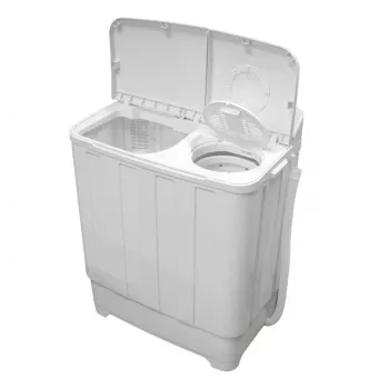 Halfautomatische wasmachine Ravanson XPB-800 — 7,5 kg capaciteit, 1400 t/min, bovenlader, wit