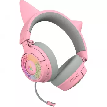 Razer Kraken Kitty V3 Pro - Quartz Headset Bedraad & Draadloos Hoofdband Gaming USB Type-A Bluetooth Roze