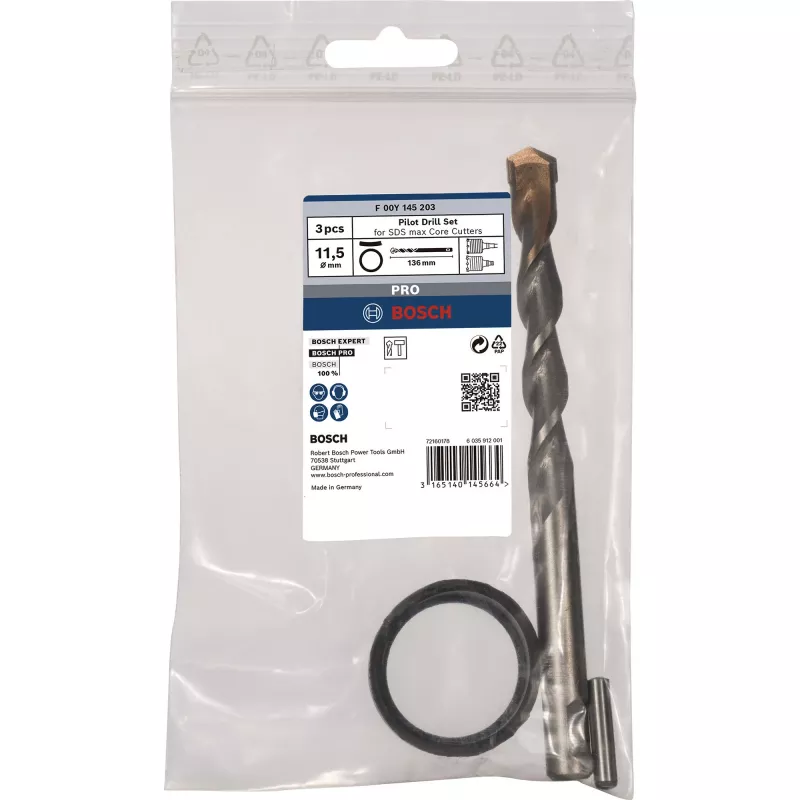 Bosch F 00Y 145 203 HM-CT centreerboor voor SDS-max-9 CoreCutter, 11,5 mm, lengte 136 mm