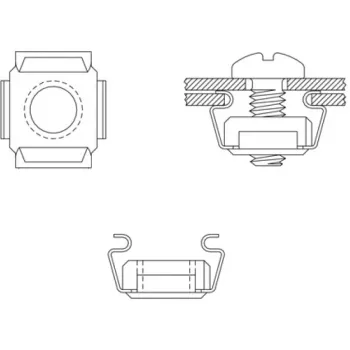 LogiLink montageset M6 voor 48,30 cm (19) componenten, 50-delig voor het bevestigen van de componenten in het 48,30 cm (19) rek, - 1 stuk (AC0112)