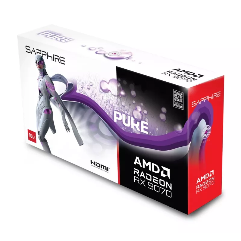 SAPPHIRE Radeon RX 9070 16GB GDDR6 grafische kaart