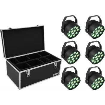 LED-PAR-lichtset EUROLITE 6x TCL Spot met transportkoffer, model TDV-1